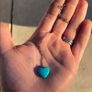 Tiffany & Co. turquoise heart pendant necklace